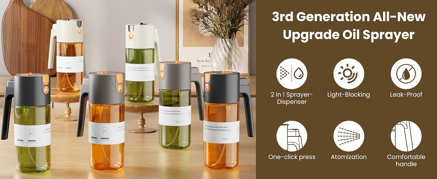 LAKUMIQI 3rd-Gen Upgrade 2-in-1 Oil Sprayer