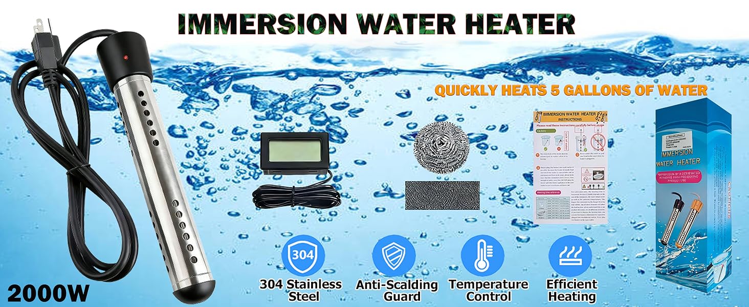Portable Immersion Water Heater