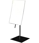 JERDON 5" x 8" Tabletop Makeup Mirror - 3X Magnification - Black - JP358BK | Rectangular Frame, 1...