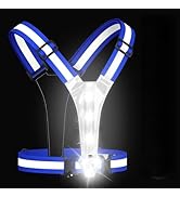 Zacro Reflective Vest for Running with Light Blue, 5 RGB Colors High Visibility Rechargeable Ligh...
