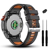 ZPJPPLX 20mm Compatible with Garmin Fenix 7S 7S Pro 6S 6S Pro 5S 5S Plus Watch Band,Soft Silicone...