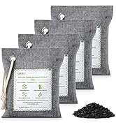 CLEVAST Bamboo Charcoal Air Purifying Bags (Large, 4×200g), Removes Odors and Moisture, Nature Fr...