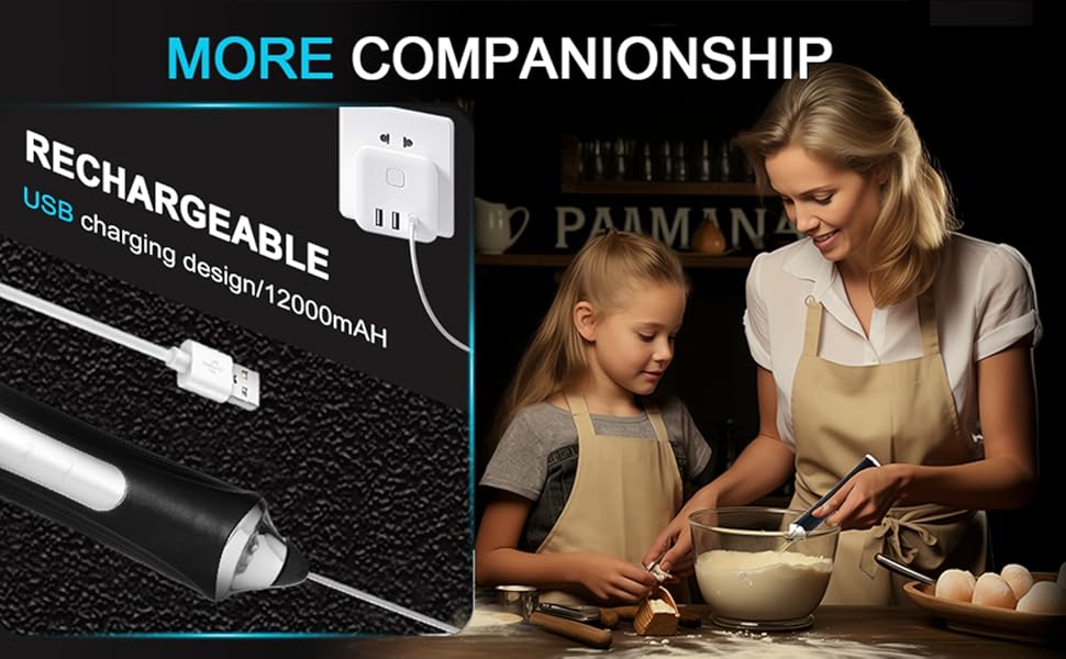 Rechargeable Milk Frother Handheld For Coffee