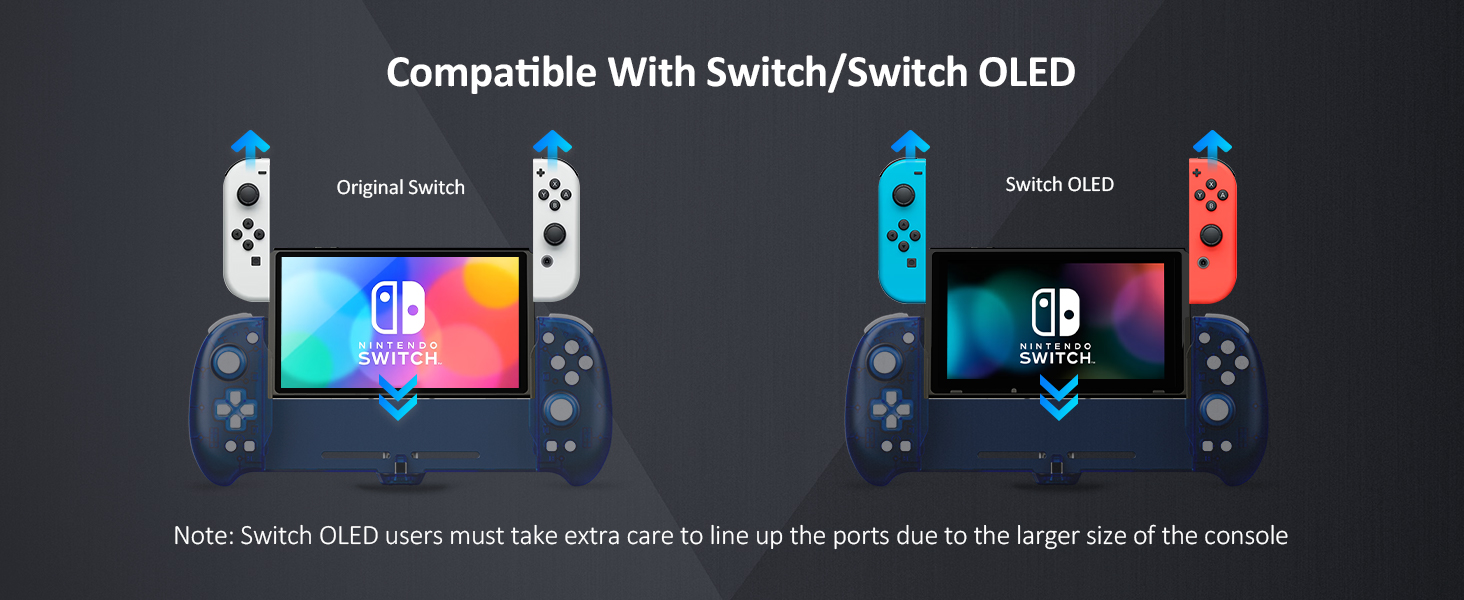The controller is compatible with both Switch OLED and Switch consoles.