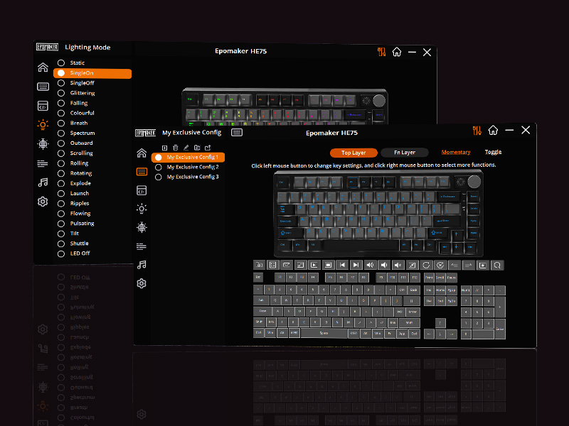 HE75 Tri-Mode Gaming Keyboard