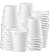 50 Pack 3oz White Paper Cups, Bathroom Cups Disposable,Moushwash Cups Small Snack Cups for Water,...