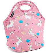 FlowFly Neoprene Lunch Tote Insulated Thermal Reusable Lunch Bag Box for Boys Men with Zipper,Uni...