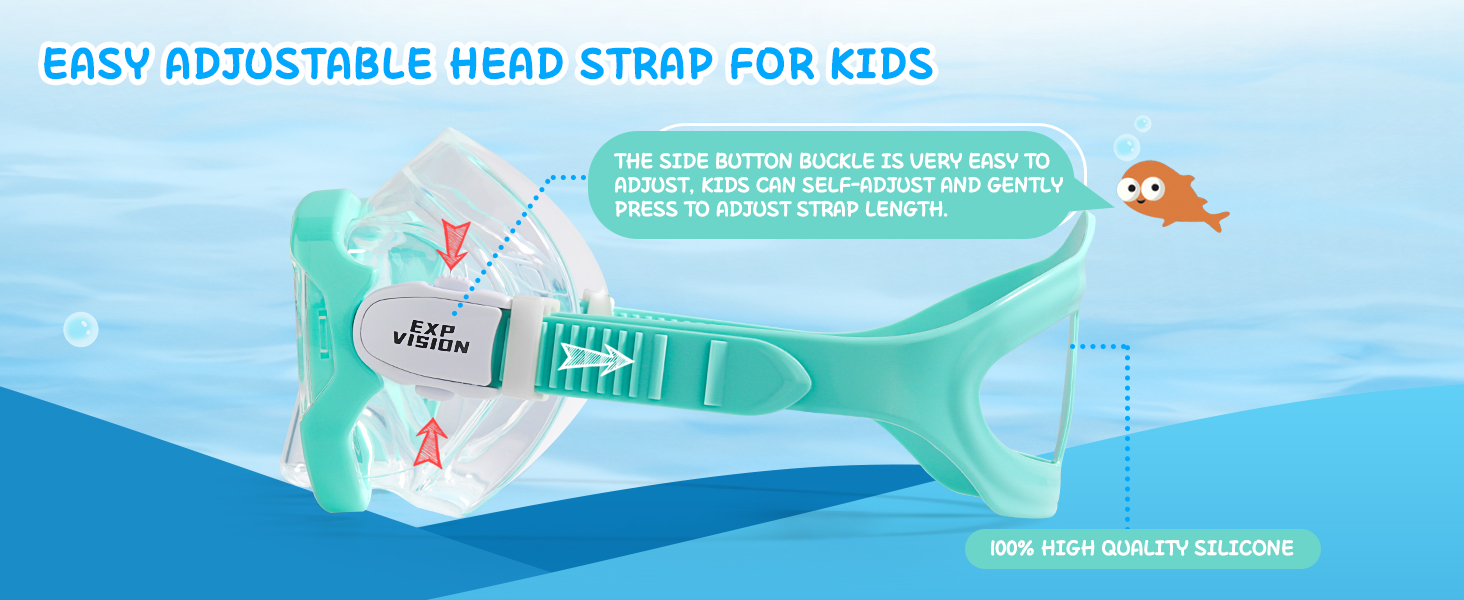 Kids Swim Goggles Snorkel Diving Mask Anti-Fog swim mask goggles with noes cover for kids(5-15)