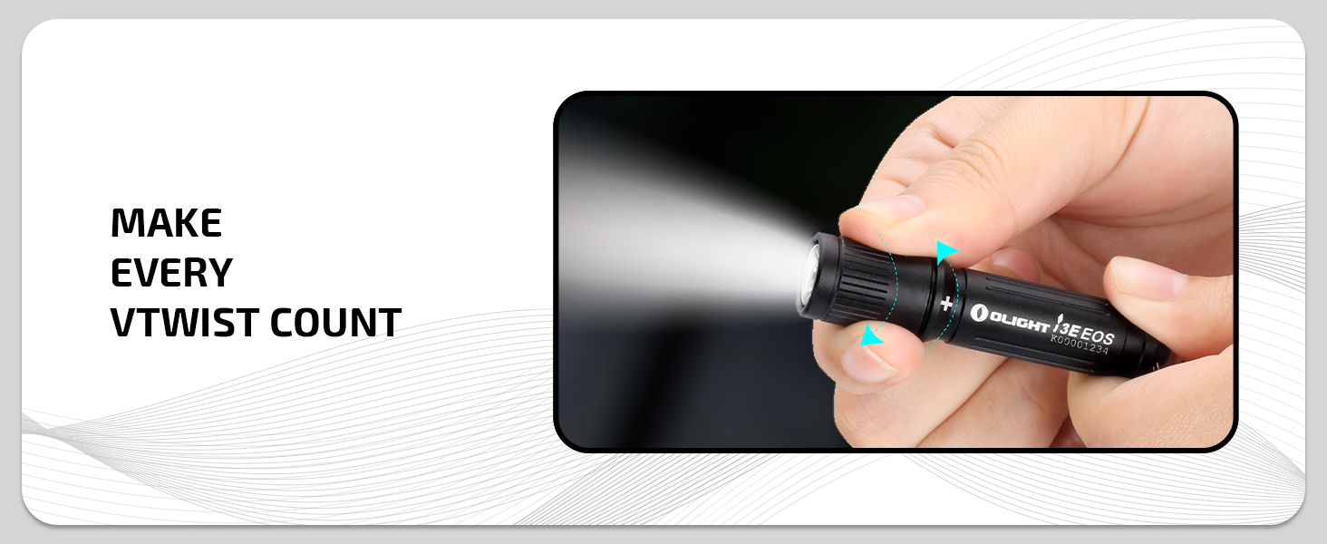 i3E EOS PMMA TIR Lens AAA EDC Flashlight 90 Lumens Compact Keychain Flash Light