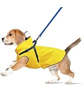 Dog Raincoat: Dog Rain Jacket with Reflective Harness &amp; Removable Hood | Waterproof Dogs Rain Coa...