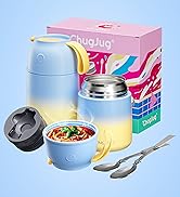 ChugJug 2 Pack Thermo for Hot Food for Adults Kids | Wide Mouth, Vacuum Insulated Food Jar with S...