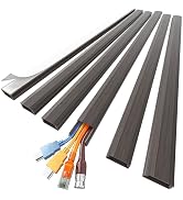 Delamu Cord Hider, Large Cord Covers for 3-4 Wires on Wall, 85in Cable Hider, Easy Set up Wire Hi...