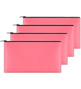 4Pack Money Bag 11 X 6 ", Safe Durable Money Bags with Zipper for Cash Waterproof, Coin Money Pou...