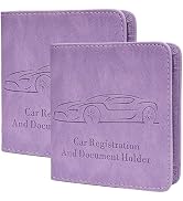 Peisicne 2-Pack Car Registration and Insurance Holder, Car Organization Vehicle Document Organize...