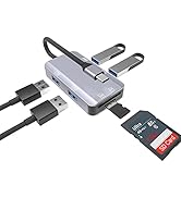 USB C to USB 3.0 Adapter 6 in 1 Hub3.0 SD Micro SD Card Adapter for iPad Mini/MacBook Air/Google ...