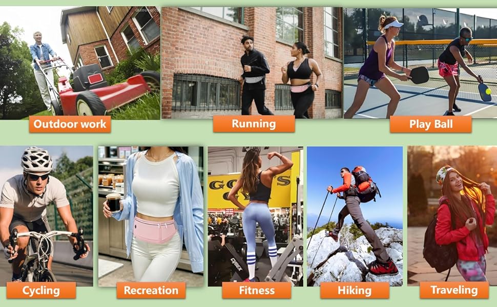 The waist bag is used in a variety of applications