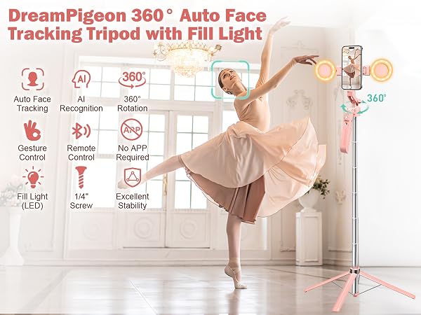 tripod for iphone with light