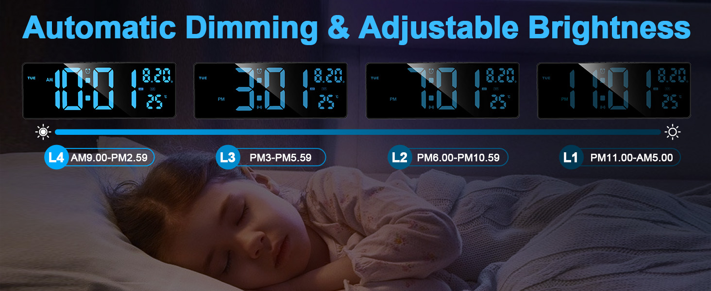 digital clock large display