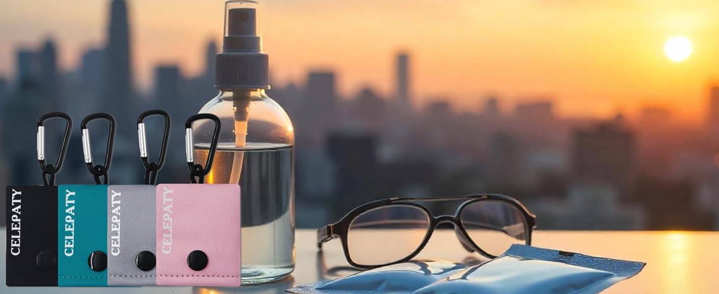 portable keychain microfiber cleaning cloth 