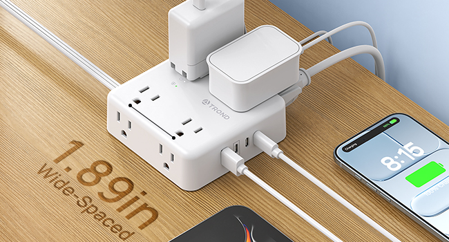 flat wall extension cord
