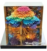 3D Time Piece Calendar, 2027 Desk Calendar With LED Light, 3d Tree Memo Pad Creative Desk Calenda...