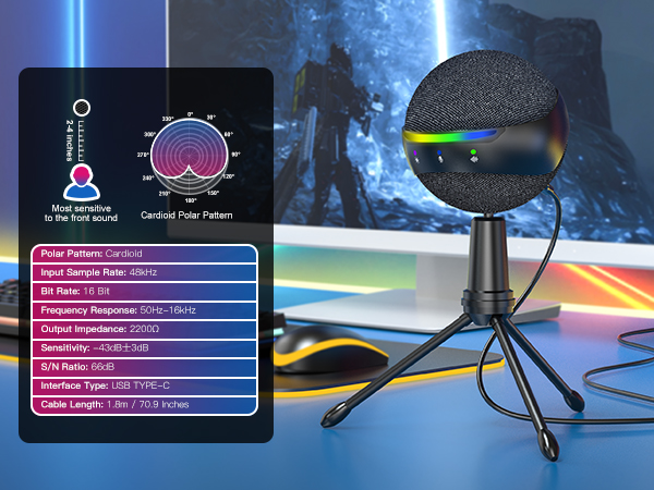 ZealSound USB Microphone for Gaming