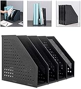 Leven Collapsible Magazine File Holder/Desk Organizer for Office Organization and Storage with 4 ...