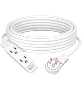 DEWENWILS 360° Rotating Flat Plug Extension Cord, 25FT Extension Cord Rotating Plug, 3 Prong 16/3...