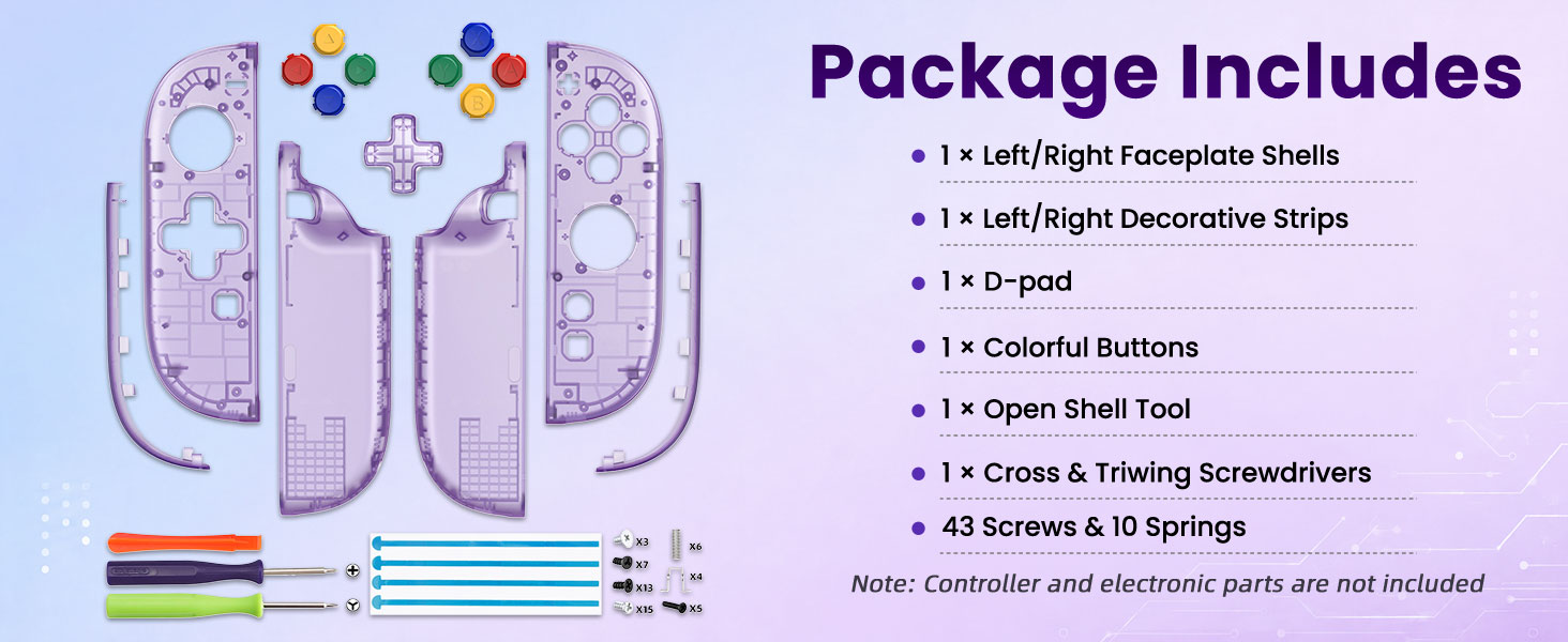 Shell (D-Pad Version) with Buttons for Joycon 2