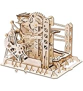 Rowood Marble Run 3D Puzzle, Wooden Town Models for Adults to Build, DIY Mechanical Craft Kit,Tee...