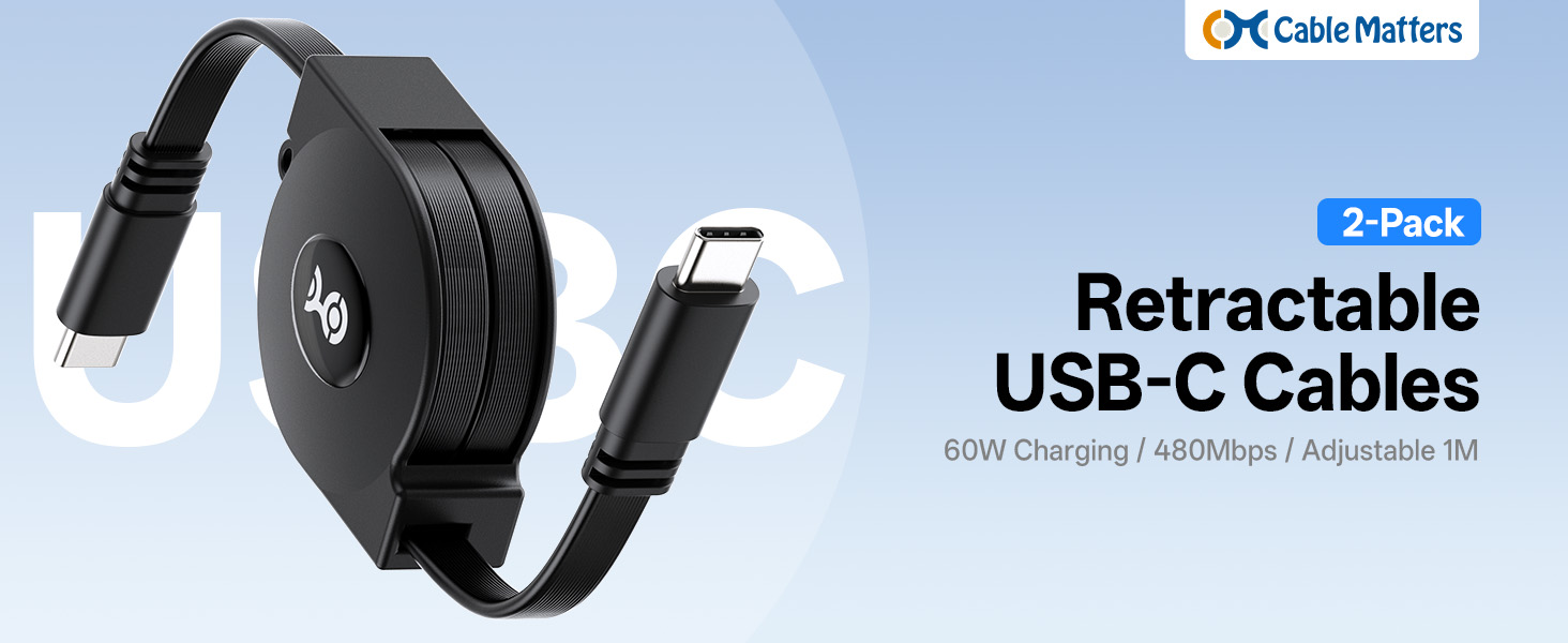 Retractable USB C Cable