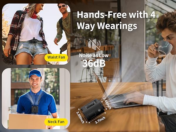 wearable neck fan that blows cold air