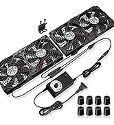 Wderair 4 x 120mm Server Rack Mount Fan 12V with 100V - 240V AC Power Variable Speed Control, Hig...