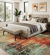 Joydeco 5x7 Area Rugs for Living Room, Non-Slip Modern Abstract Soft Washable Rug, Low Pile Carpe...