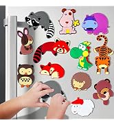 AIERSA Animal Fridge Magnets, 12Pcs Cute Animal Refrigerator Magnets for Whiteboard, Full Backing...