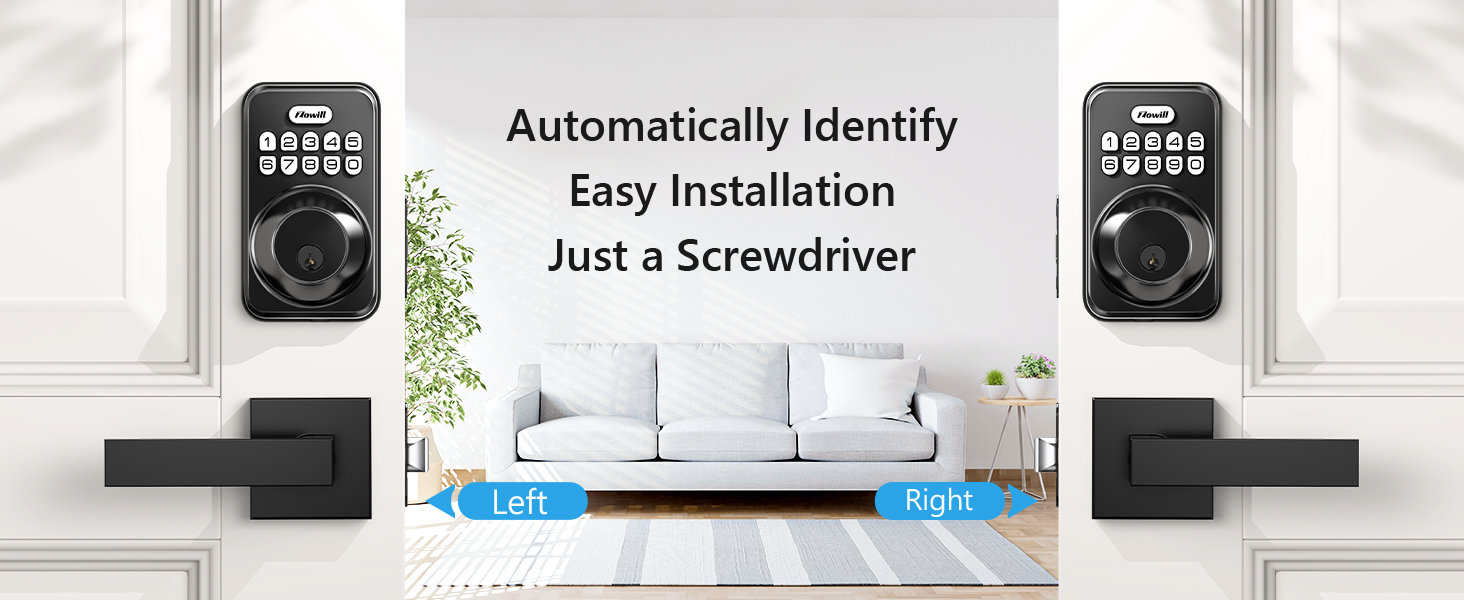 electronic keypad door lock set
