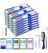 Xuezoioy Personal Hygiene Kit Bulk Pack of 50,Individually Wrapped 13-IN-1 Blue Disposable Basic ...