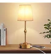 MEIXISUE Portables Cordless LED Table Lamp with Dimmer,Antique Brass Outdoor Desk Lamp10000mAh Wi...