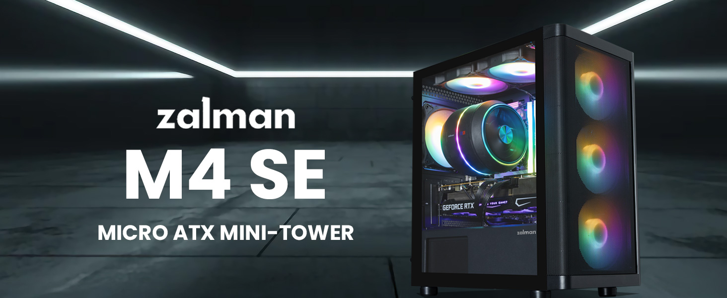 Zalman M4 SE Black M-ATX RGB PC Case