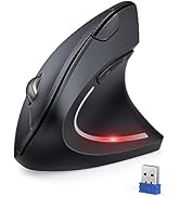 TECKNET Ergonomic Mouse, 4800 DPI Wireless Vertical Mouse with 5 Adjustable DPI Levels, 2.4GHz Op...