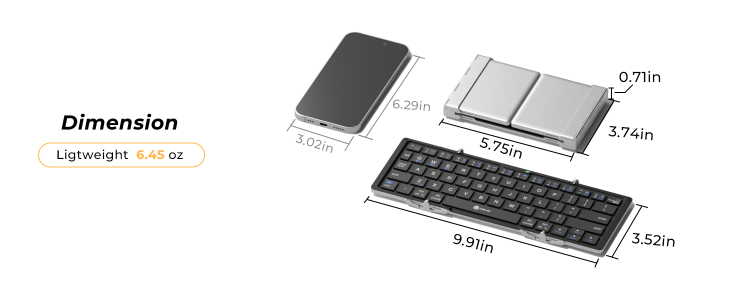 Foldable Bluetooth Keyboard