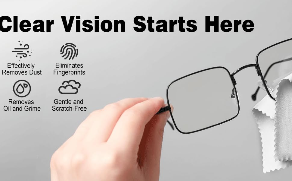 glasses cleaning cloth Removes Dust Fingerprints Oil and Grime Scratch-Free