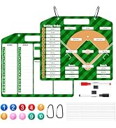 Magnetic Baseball Coach Clipboard, Anglecai Double-Sided Dry Erase Baseball Lineup Board for Soft...