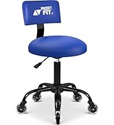 FreekyFit Rolling Shop Stool with Wheels,Mechanic Garage Stool Chair with Adjustable Height 15.55...