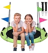 HeyZoo Tree Swing, Saucer Swing 40 Inch for Kids, 900lbs Weight Capacity, with Adjustable Hanging...