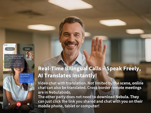 smart AI glasse for women men, support real-time bilingual calls