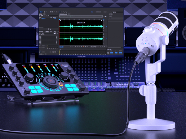 white xlr microphone