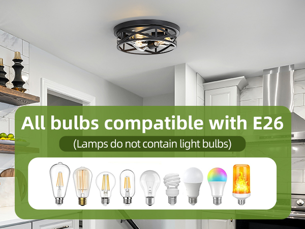 Black Flush Mount Ceiling Light Fixtures