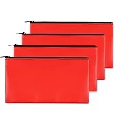 4Pack Money Bag 11 X 6 ", Safe Durable Money Bags with Zipper for Cash Waterproof, Coin Money Pou...