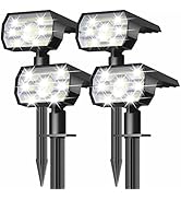 NYMPHY Solar Lights Outdoor Waterproof IP68, 56 LED 3 Lighting Modes Solar Powered Garden Yard Sp...